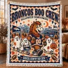 Denver Broncos Halloween Homecoming Boo Crew Fleece Blanket