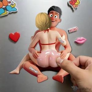 Personalized Naughty Couple Anti-Collision Acrylic Fridge Magnet