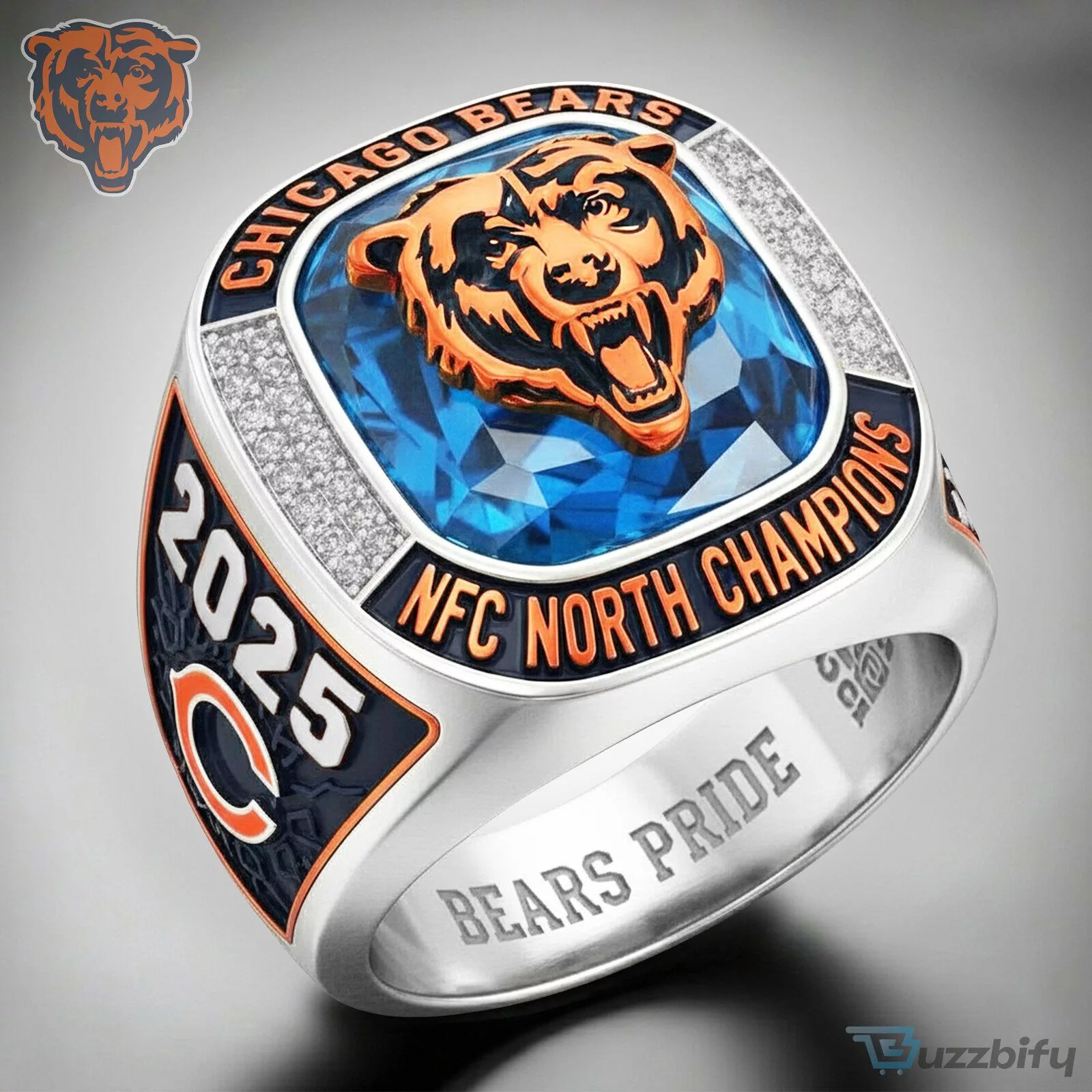 Chicago Bears NFC North Champions 2025 Commemorative Sports Ring