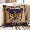 Colorado Rockies Baseball Team Vintage Personalized Throw Pillow Case