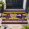 Minnesota Vikings Peace Love Vikings NFL Football Team Fan Doormat