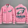 Philadelphia Eagles Breast Cancer Awareness Personalized Varsity Jacket