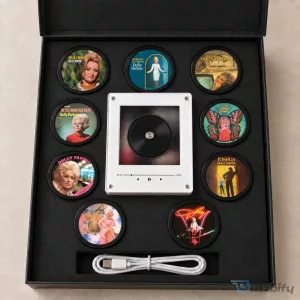 Dolly Parton Magnetic Music Player with Mini Album Cover Magnets