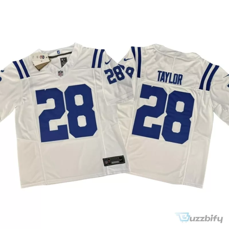 Jonathan Taylor Indianapolis Colts White Number 28 Football Jersey