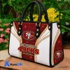 San Francisco 49ers Glitter Diamond Pattern Leather Handbag Purse