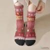 Linksmu Kaledu Lithuanian Christmas Holiday Crew Socks