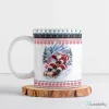 Christmas Santa Ho Ho Ho Explosion Funny Ugly Sweater Style Ceramic Mug
