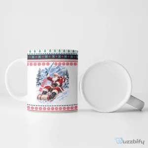 Christmas Santa Ho Ho Ho Explosion Funny Ugly Sweater Style Ceramic Mug