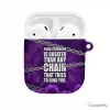 Domestic Violence Awareness Purple Sunflower Strength Quote AirPods Case