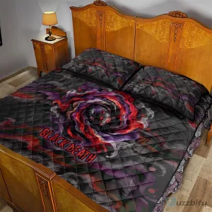 Black Death Plague Doctor Rat Horror Gothic Fantasy Quilt Bedding Set