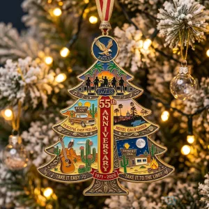 The Eagles 55th Anniversary Hotel California Christmas Tree Ornament