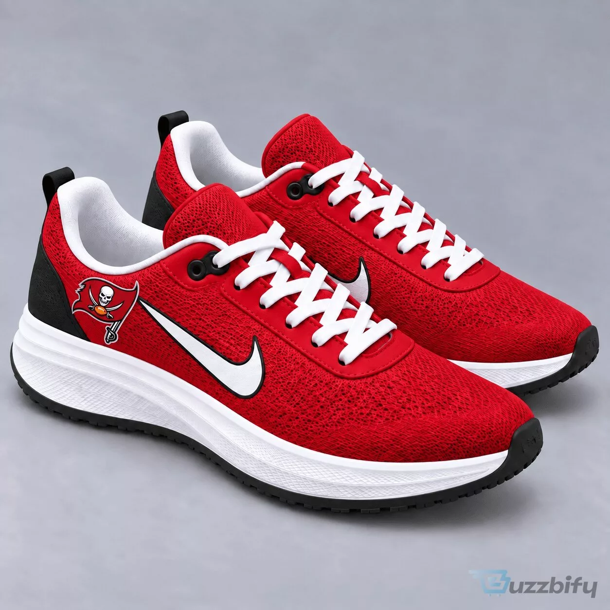 Tampa Bay Buccaneers NFL Team Logo Red White Athletic Running Shoes