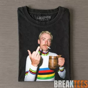 Brandon McNulty Smoking Middle Finger Cycling Champion Funny T-Shirt