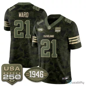 Cleveland Browns Deshaun Watson Salute to Service Stitched Football Jersey