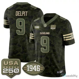 Cleveland Browns Deshaun Watson Salute to Service Stitched Football Jersey