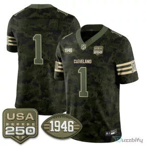 Cleveland Browns Deshaun Watson Salute to Service Stitched Football Jersey