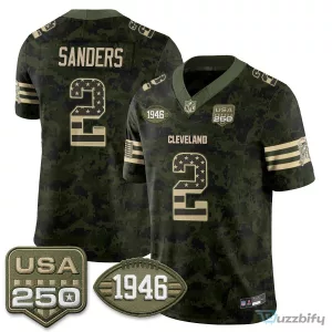 Cleveland Browns Deshaun Watson Salute to Service Stitched Football Jersey
