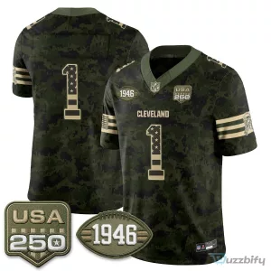 Cleveland Browns Deshaun Watson Salute to Service Stitched Football Jersey