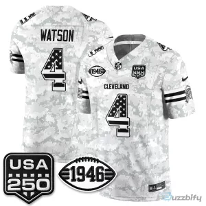 Cleveland Browns Deshaun Watson Salute to Service Stitched Football Jersey