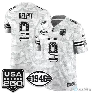 Cleveland Browns Deshaun Watson Salute to Service Stitched Football Jersey