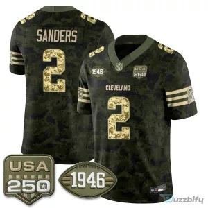 Cleveland Browns Deshaun Watson Salute to Service Stitched Football Jersey