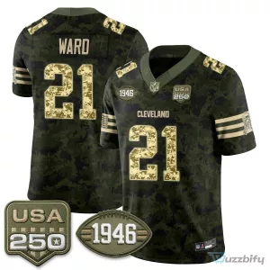 Cleveland Browns Deshaun Watson Salute to Service Stitched Football Jersey