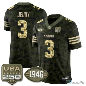 Cleveland Browns Deshaun Watson Salute to Service Stitched Football Jersey