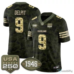 Cleveland Browns Deshaun Watson Salute to Service Stitched Football Jersey