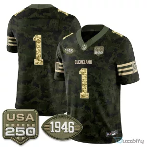Cleveland Browns Deshaun Watson Salute to Service Stitched Football Jersey