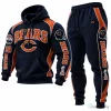 Chicago Bears NFL Football Team Waffle Knit Hoodie and Sweatpants Set