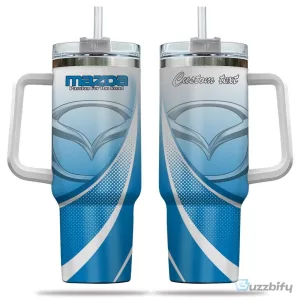 Mazda Passion For The Road Custom Name 40oz Stainless Steel Tumbler with Handle