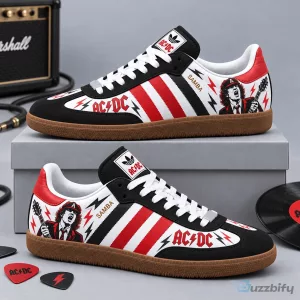 AC/DC Angus Young Guitarist Lightning Bolts Adidas Samba OG Shoes