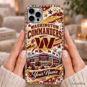 Washington Commanders Football Team Personalized Name Phone Case