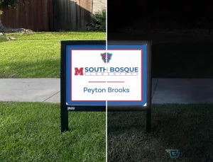 Midway South Bosque Elementary School Custom Yard Sign with Panther Mascot