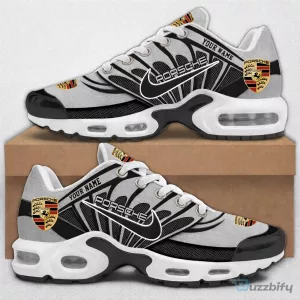 Porsche Red and Black Custom Name Sport Shoes
