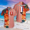 Chevrolet Camaro Red Stripe Tropical Hawaiian Shirt