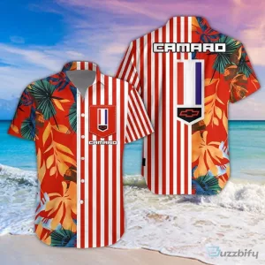 Chevrolet Camaro Red Stripe Tropical Hawaiian Shirt