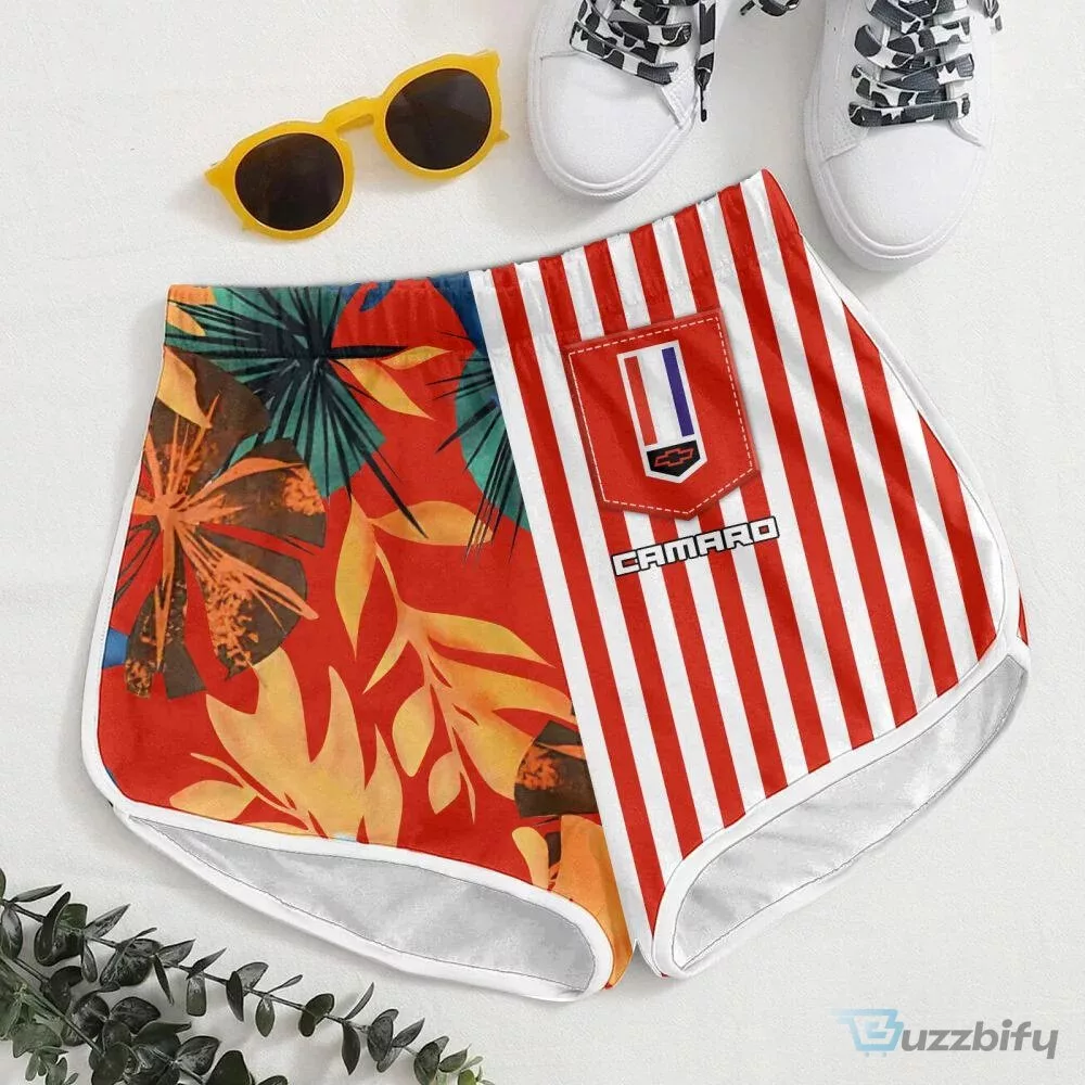 Chevrolet Camaro Red Stripe Tropical Hawaiian Shirt