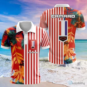 Chevrolet Camaro Red Stripe Tropical Hawaiian Shirt