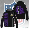 Minnesota Vikings NFL Football Team Logo Black Windbreaker Jacket