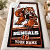 Cincinnati Bengals Fan Personalized Bath Towel, National Football League Team Gift