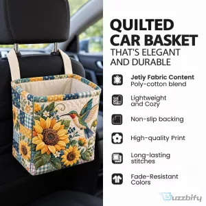 Jesus The Way The Truth The Life John 14:6 Christian Quilted Car Storage Basket