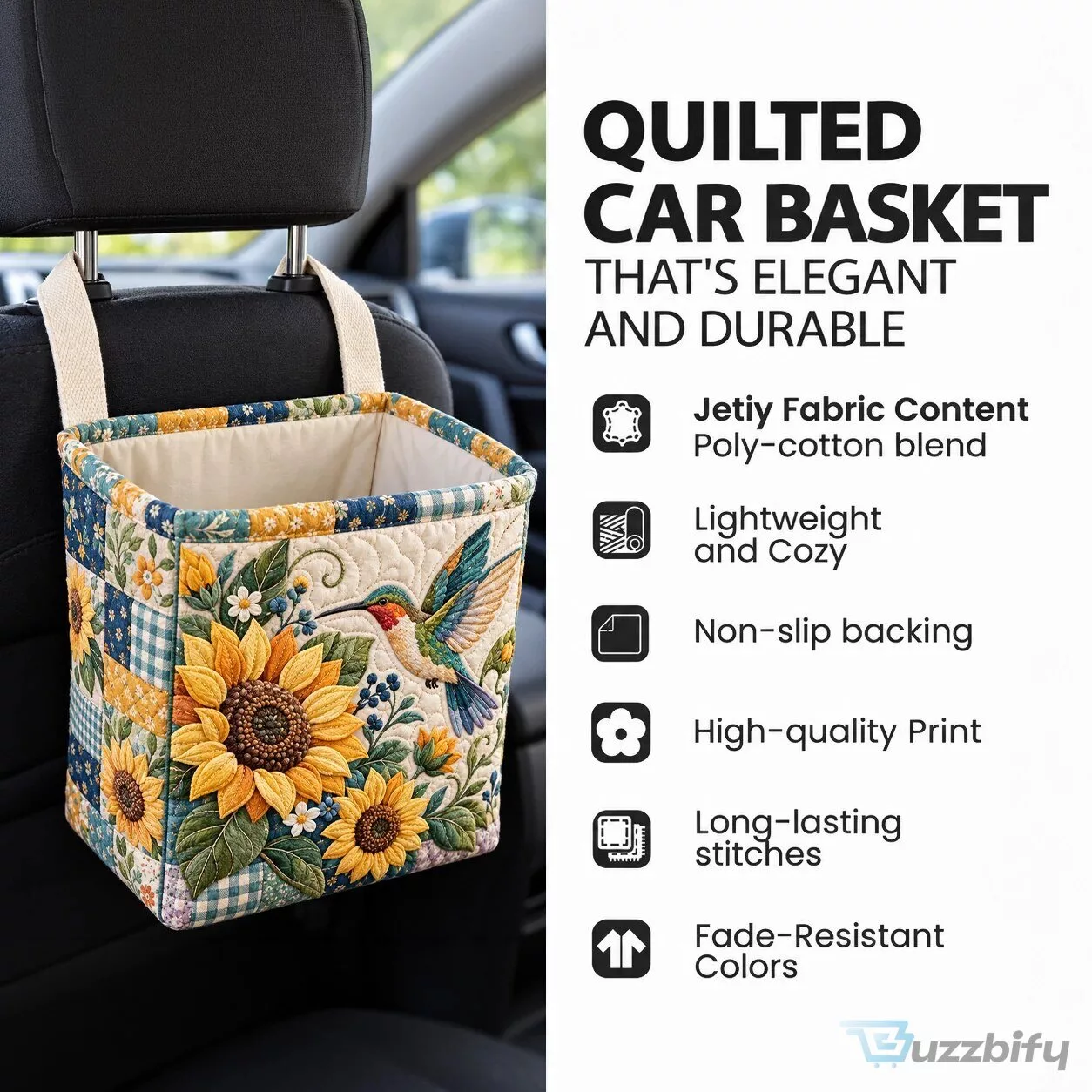 Jesus The Way The Truth The Life John 14:6 Christian Quilted Car Storage Basket