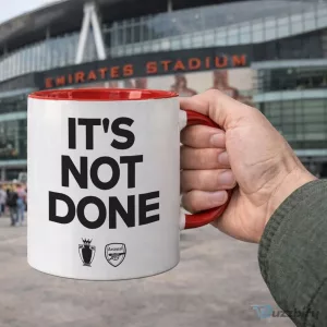 Arsenal Football Club It's Not Done Quote Red Handle Coffee Mug
