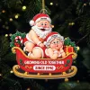 Growing Old Together Personalized Christmas Sleigh Ornament