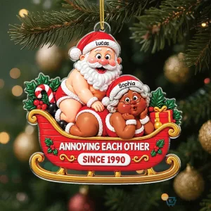 Growing Old Together Personalized Christmas Sleigh Ornament