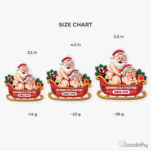 Growing Old Together Personalized Christmas Sleigh Ornament