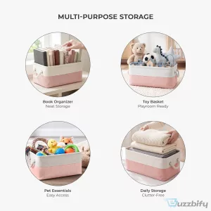 Personalized Pet Toy Storage Basket with Dog Design and Custom Name