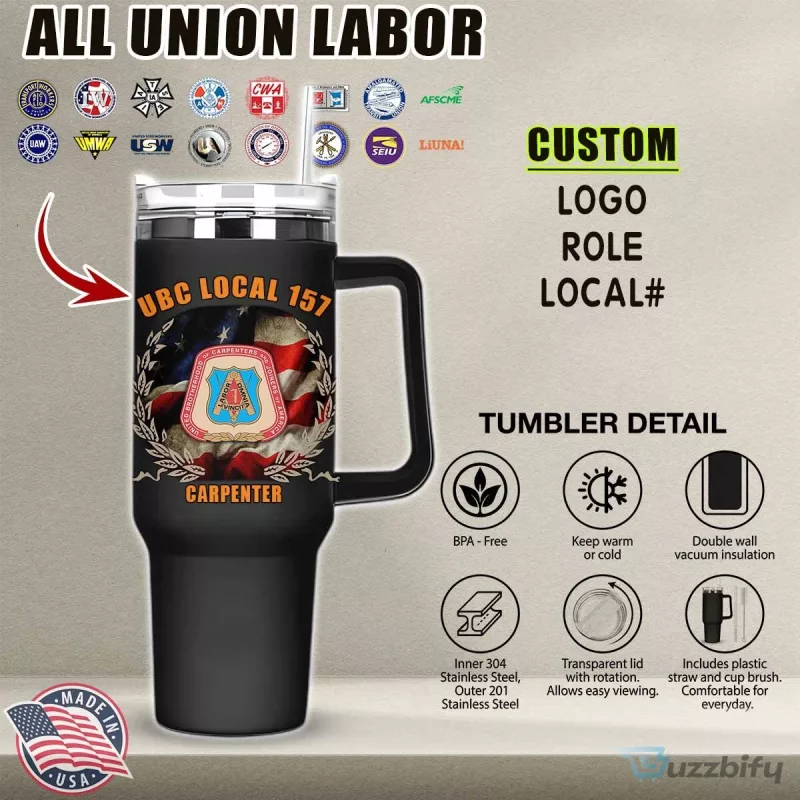 Union Labor United Brotherhood of Carpenters and Joiners of America Tumbler