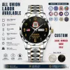 Personalized Union Labor Stainless Steel Wristwatch with Custom Dial